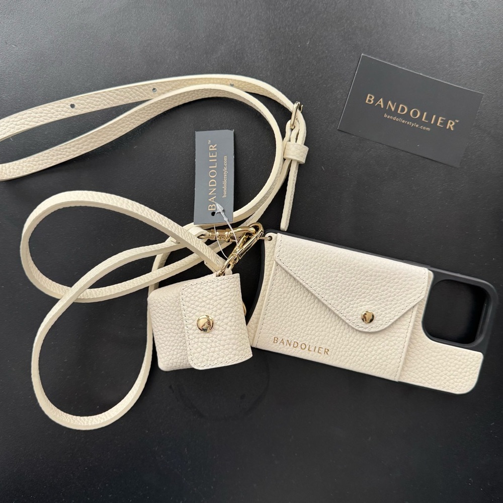 NEW Bandolier Crossbody Phone Case with matching AirPods Clip-On Pouch